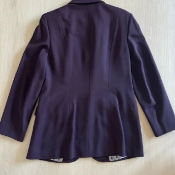 Teenflo Women's Elegant Dark Purple Blazer - Picture 2 of 8